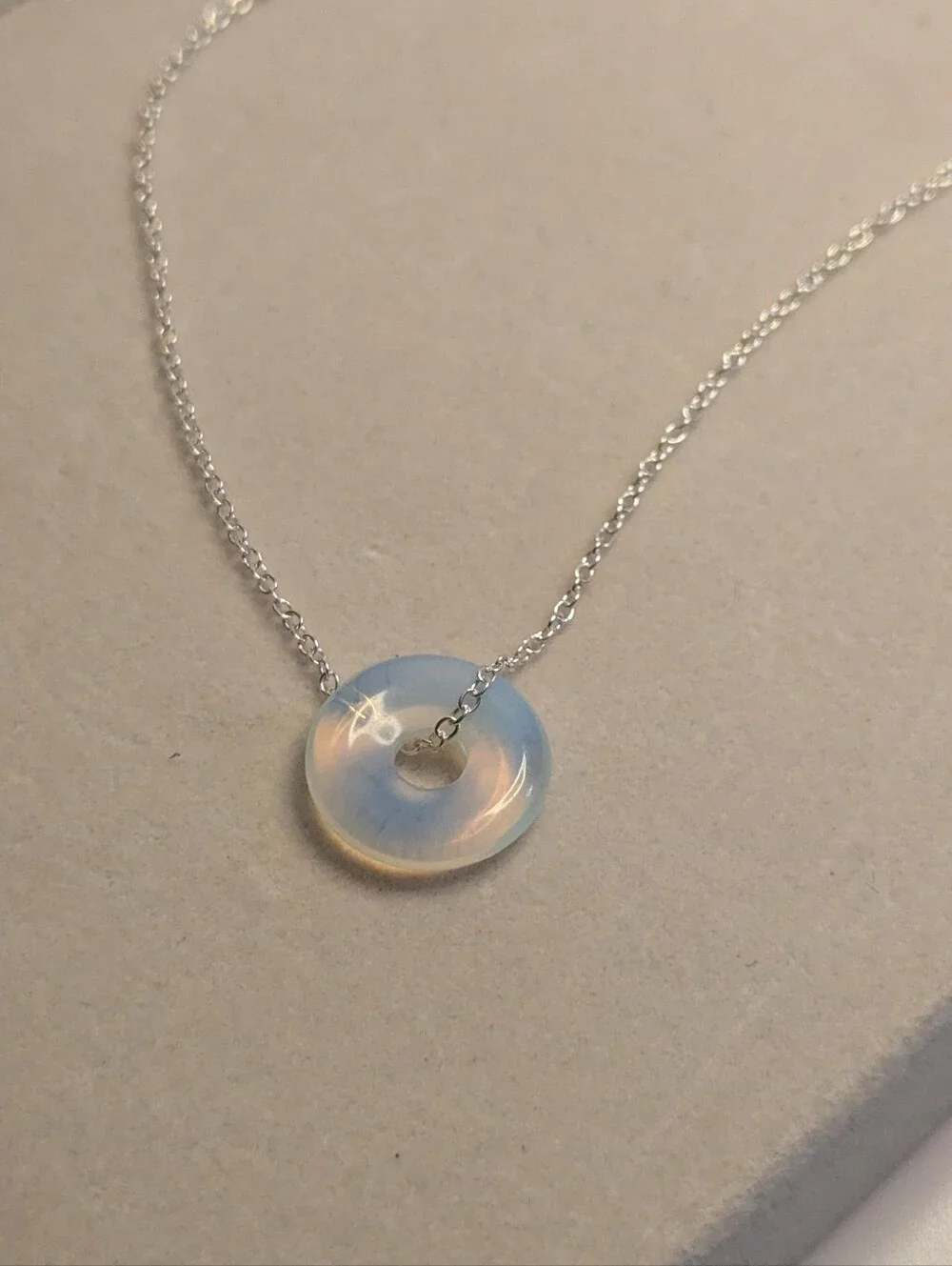 Opalite Minimaliat Necklace — 3/4